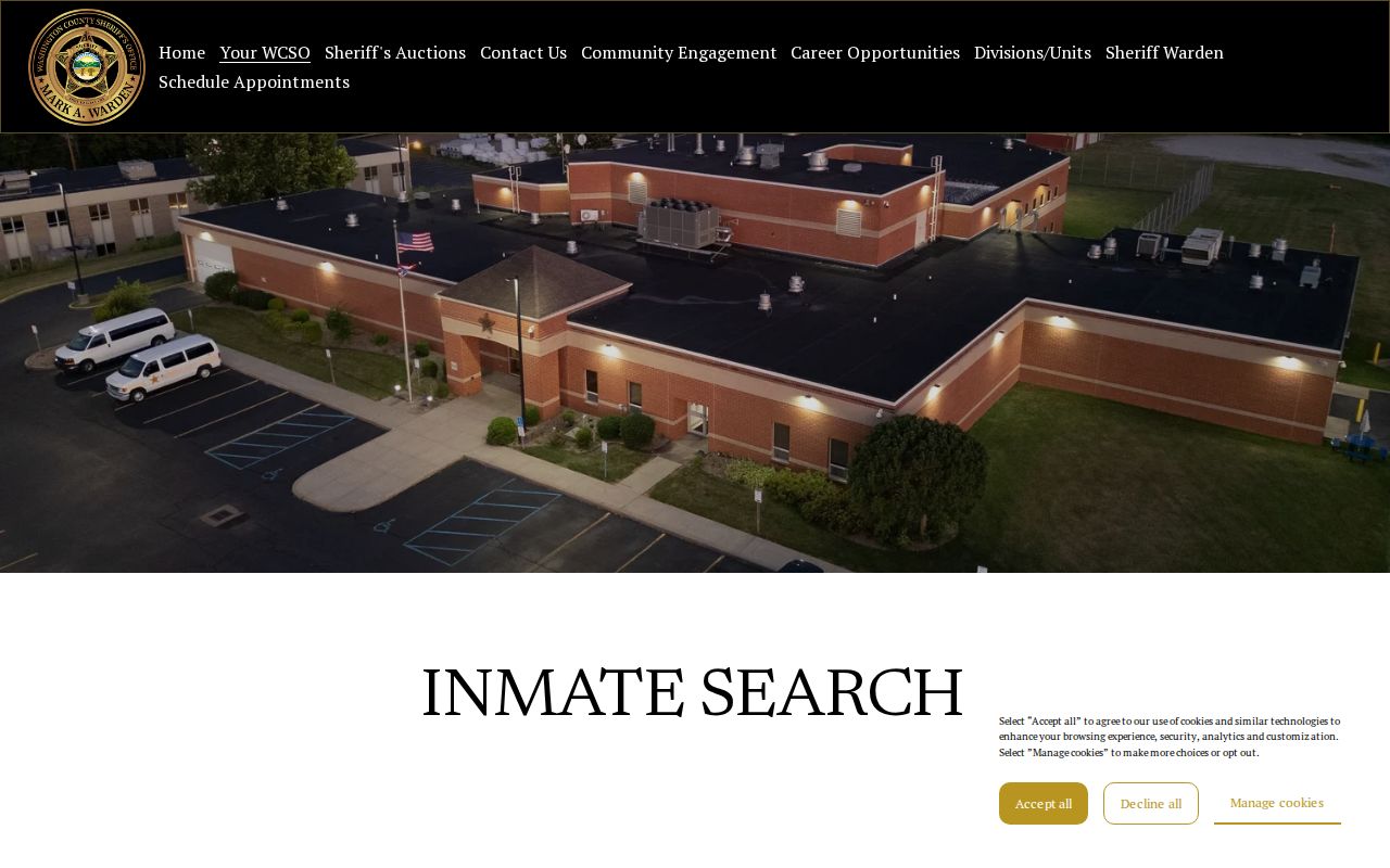 Washington County jail roster policy for booking records